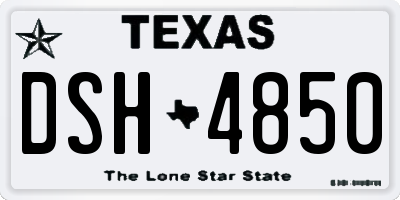 TX license plate DSH4850