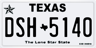 TX license plate DSH5140