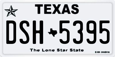 TX license plate DSH5395