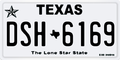 TX license plate DSH6169