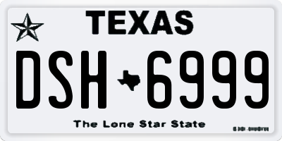 TX license plate DSH6999