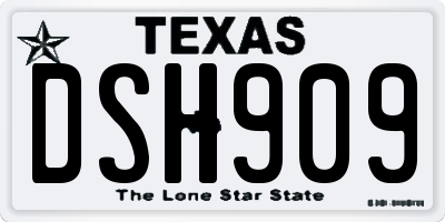 TX license plate DSH909