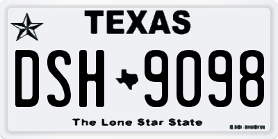 TX license plate DSH9098