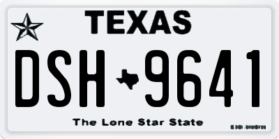 TX license plate DSH9641