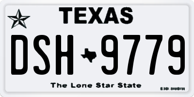 TX license plate DSH9779