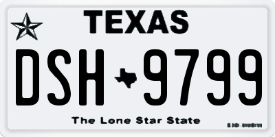 TX license plate DSH9799