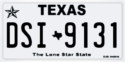 TX license plate DSI9131