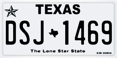 TX license plate DSJ1469