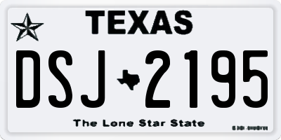 TX license plate DSJ2195