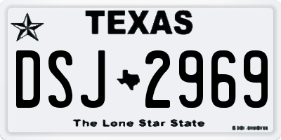 TX license plate DSJ2969