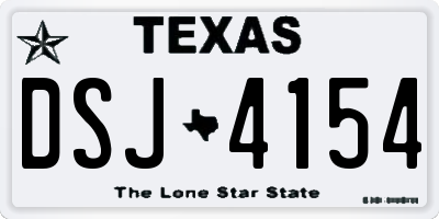 TX license plate DSJ4154