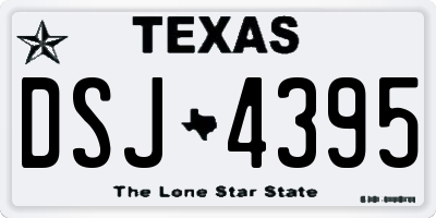 TX license plate DSJ4395