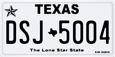 TX license plate DSJ5004