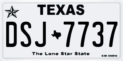 TX license plate DSJ7737