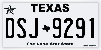 TX license plate DSJ9291