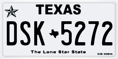 TX license plate DSK5272