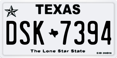 TX license plate DSK7394