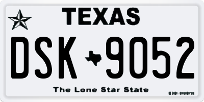 TX license plate DSK9052