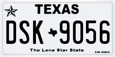 TX license plate DSK9056