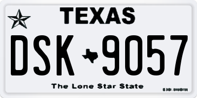 TX license plate DSK9057