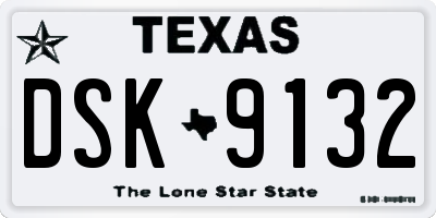 TX license plate DSK9132