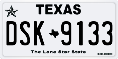 TX license plate DSK9133