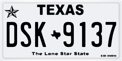 TX license plate DSK9137