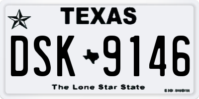 TX license plate DSK9146