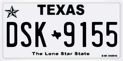 TX license plate DSK9155