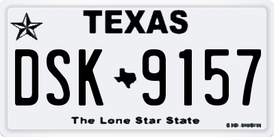 TX license plate DSK9157