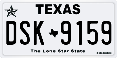 TX license plate DSK9159