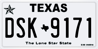 TX license plate DSK9171