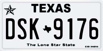 TX license plate DSK9176