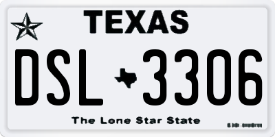 TX license plate DSL3306