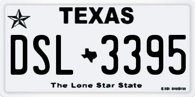 TX license plate DSL3395