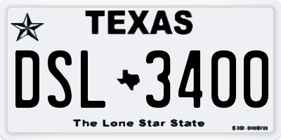 TX license plate DSL3400