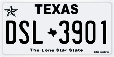 TX license plate DSL3901