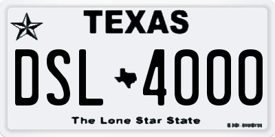 TX license plate DSL4000