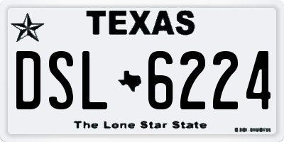 TX license plate DSL6224