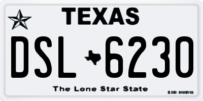 TX license plate DSL6230