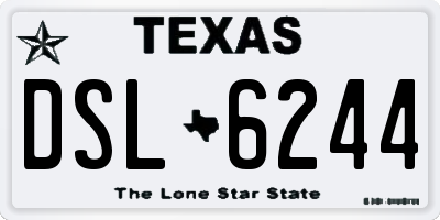 TX license plate DSL6244