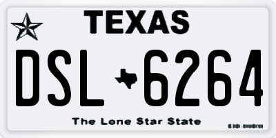 TX license plate DSL6264