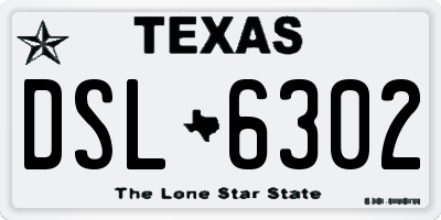 TX license plate DSL6302