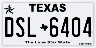 TX license plate DSL6404