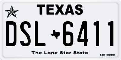 TX license plate DSL6411