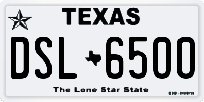 TX license plate DSL6500