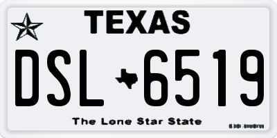 TX license plate DSL6519