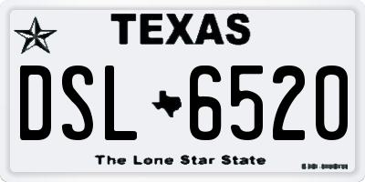 TX license plate DSL6520