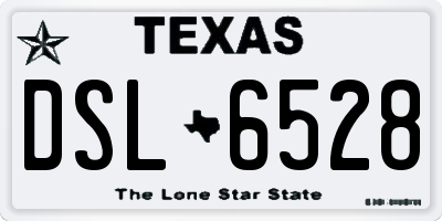 TX license plate DSL6528