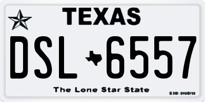 TX license plate DSL6557